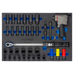 WDK-3720S Набор пневматического и динамометрического инструмента в ложементе, 37 предметов
