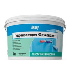 Гидроизоляция Knauf Флэхендихт эластичная бесшовная 5 кг, шт