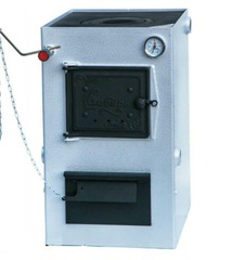 Котел Сибирь с конфоркой 15 кВт (220В) твердотопливный (КВО)