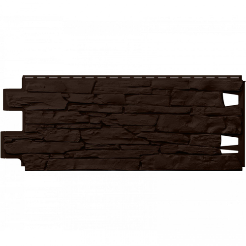 Панель фасадная ТехноНиколь Оптима Камень темно-коричневый 1128х441 мм (0,42 м2), 10 шт/упак