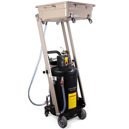 WDK-89480 Установка для откачки или слива масла с предкамерой и подкатной ванной, бак 80л