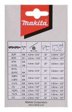 Цепь, длина 35 см / 14, шаг 3/8, паз 1,3 мм, звеньев 52, 91PX Makita 191H11-5