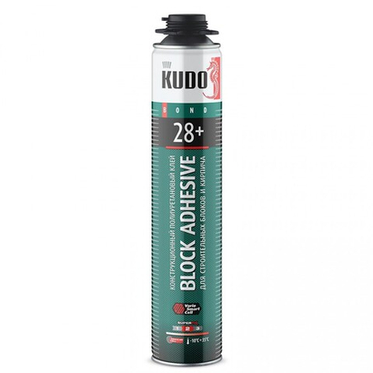 Клей-пена Kudo PROF 28+ для строительных блоков и кирпича 1000 мл, шт