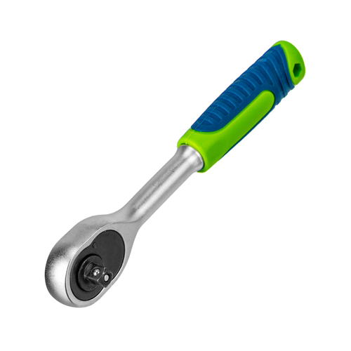 Ключ-трещотка 1/4", 45 зубьев, с быстрым сбросом, матовый хром Сибртех