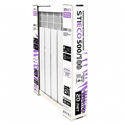 Биметаллический радиатор STI ECO RUS BM 500/100 6 сек.