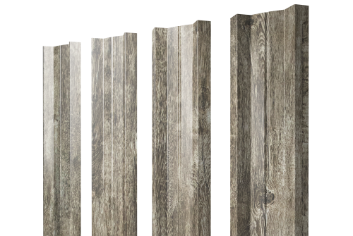 Штакетник М-образный А с прямым резом 0,45 Print Elite Nordic Wood TwinColor