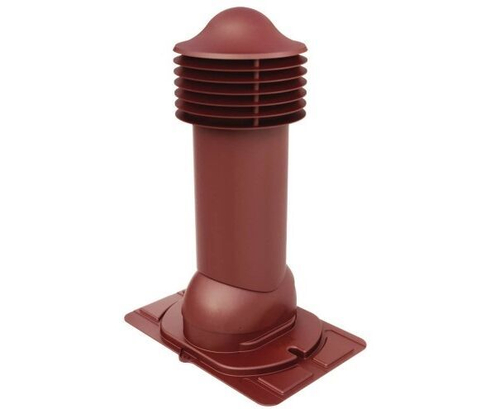 Труба вентиляционная с универсальным проходным элементом d125\110мм, h-650мм утепленная, красное вино RAL 3005