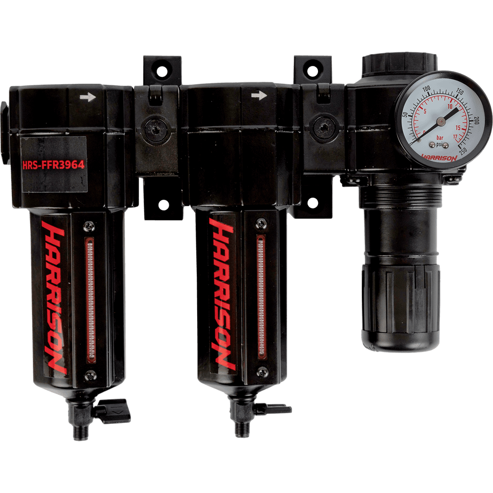 HRS-FFR3964 Блок подготовки с фильтрами 25 мкм, 5 мкм и регулятором 1/2', 3964 л/мин