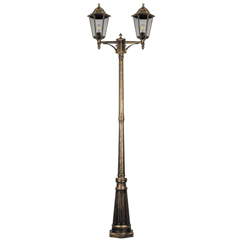 Светильник садово-парковый Feron 6214/PL6214 столб 2*100W E27 230V, черное золото 11207
