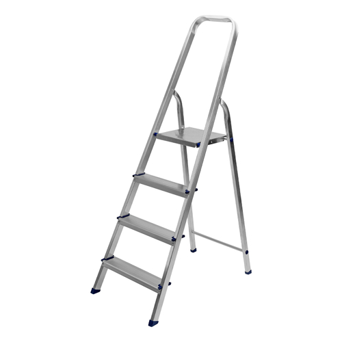 Стремянка, 4 ступени, алюминиевая, Россия, Сибртех