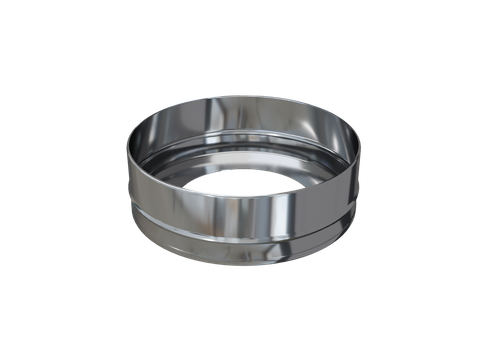 Заглушка Феррум с отверстием нержавеющая (430/0,5мм) ф115/200