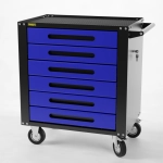GTS6.blue Тележка инструментальная Garopt 6 ящиков СИНЯЯ, центральный замок, увеличенные колеса, доводчики, GAROPT Серия "Standart"