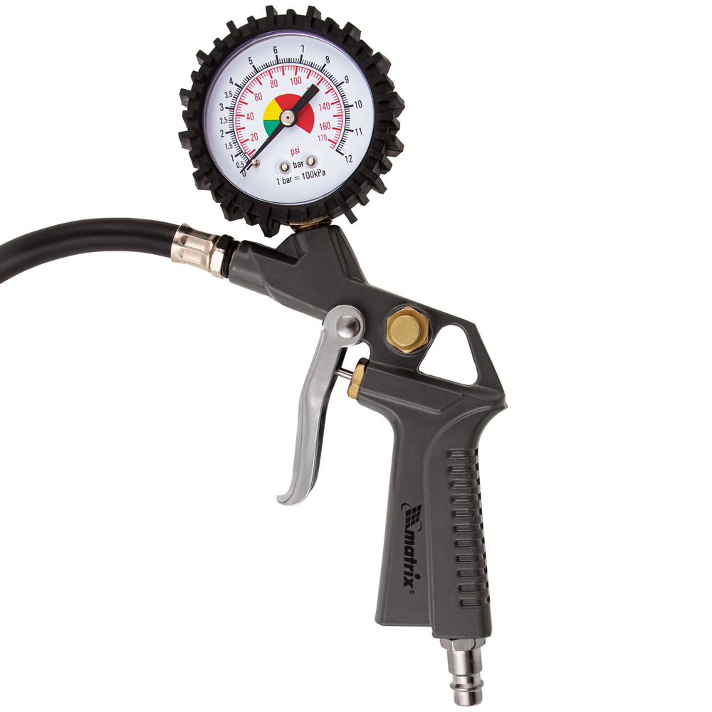 Набор пневмоинструмента, 5 предметов, быстросъемное соединение, краскораспылитель с нижним бачком Matrix