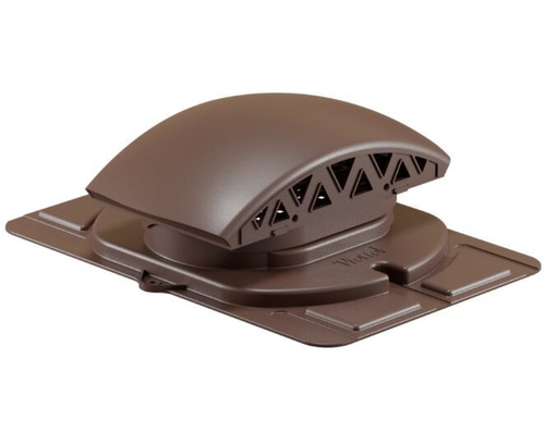 Вентилятор подкровельного пространства с универсальным проходным элементом, черепаха 460/352/145 шоколад RAL 8017