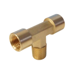WDK-20FMF Фитинг T - образный, резъба 1/4" PT, F-M-F (внутренний/внешний/внутренний), латунь