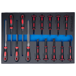 OPT-717M Тележка инструментальная, 7 полок с набором инструментов, металлическая столешница