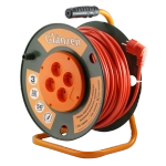 Удлинитель силовой на катушке GLANZEN 4 гн. ПВС 2х2,5 арт. EB-50-008