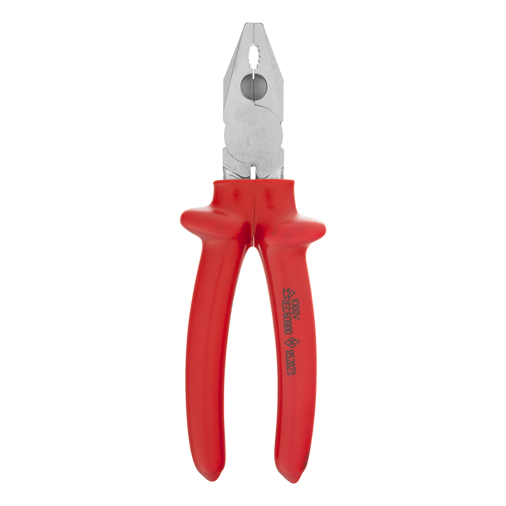 Плоскогубцы комбинированные, 200 мм, диэлектрические ручки до 1000 В, оцинкованные (НИЗ)