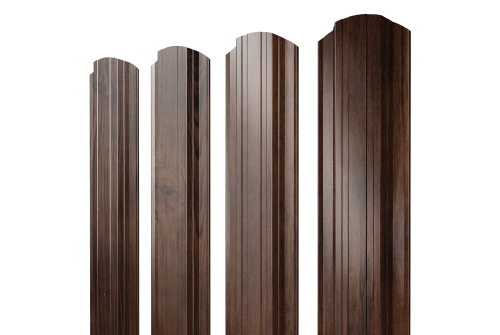 Штакетник Прямоугольный фигурный 0,45 Print Elite Cherry Wood TwinColor