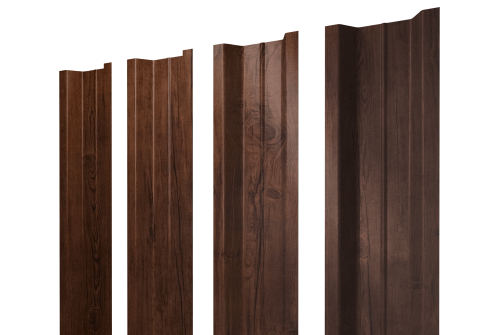 Штакетник П-образный В с прямым резом 0,45 Print-Double Premium Cherry Wood Fresh