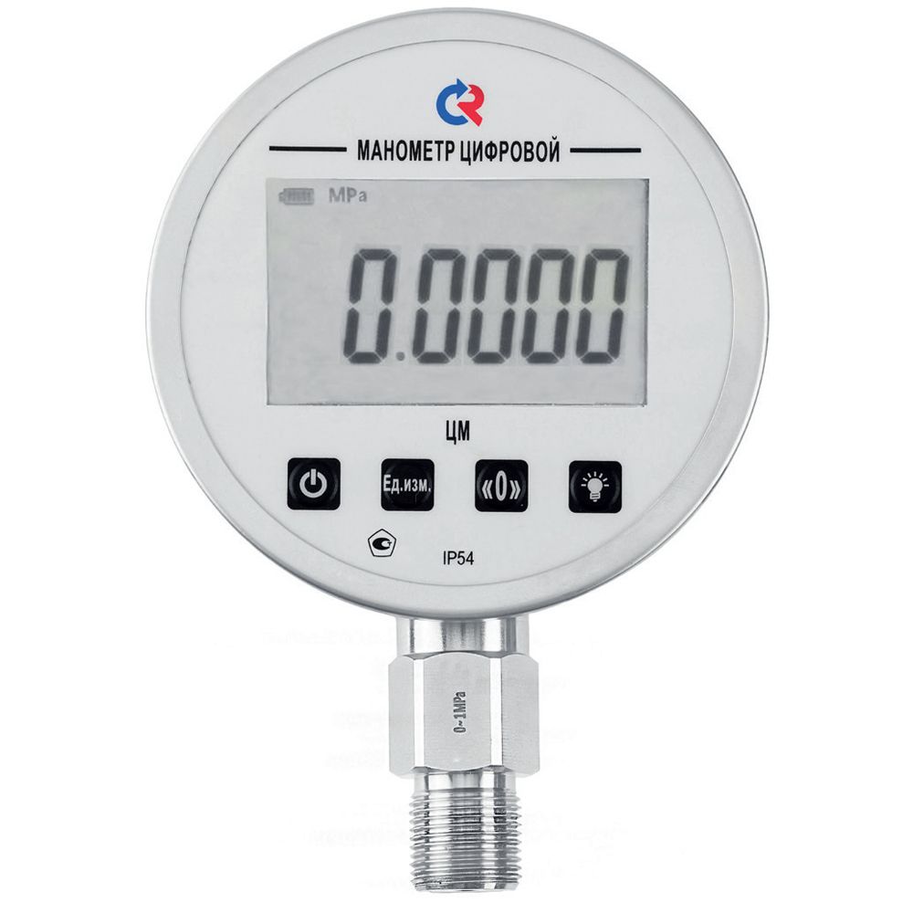 Манометр Росма ЦМ-И-521Р (G-1GMPa) М2Gх1.5 G.25 24В цифровой 1GGмм, тип - ЦМ-И-521Р, радиальное присоединение, G-1GМПа, резьба М2Gх1.5, класс точности G.25, питание 24В DC.