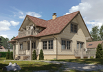 Угол желоба 135˚ Premium, каштан