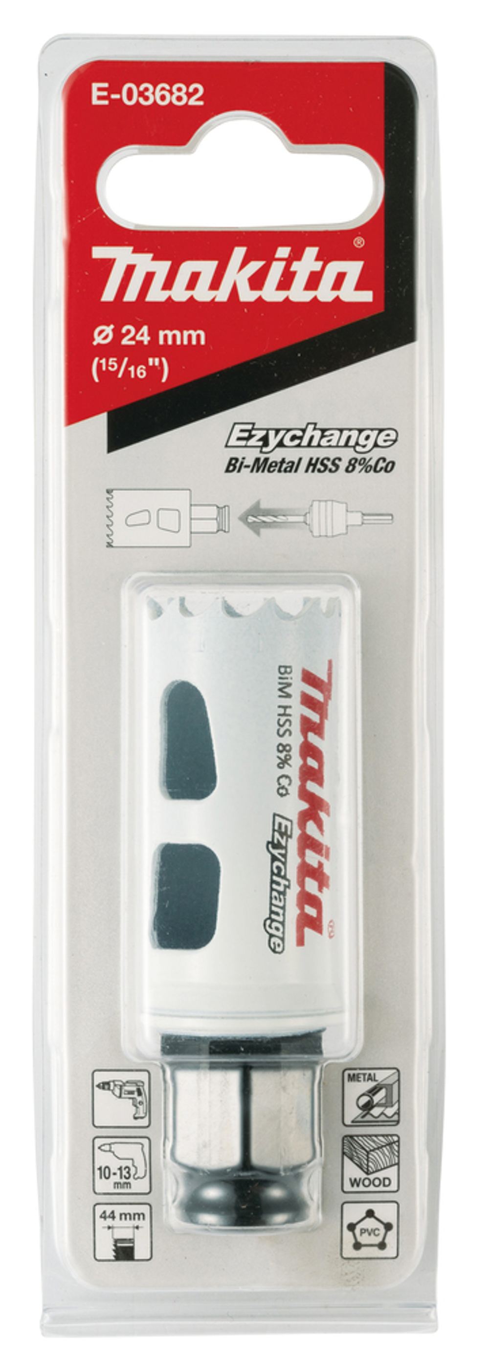 Коронка BiM, 24x44 мм, Ezychange Makita E-03682