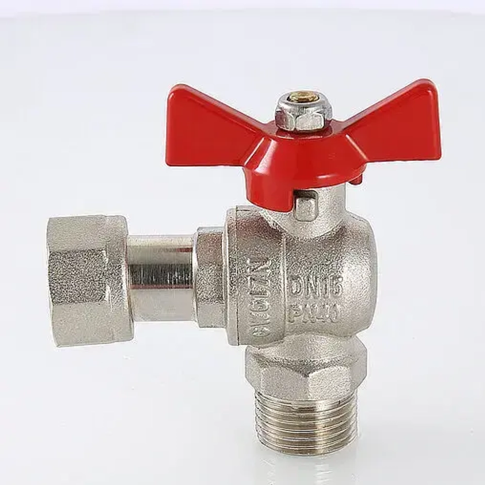 Кран шаровый с накидной гайкой угловой ½"н x ¾"нг Valtec Base VT.267.N.0405