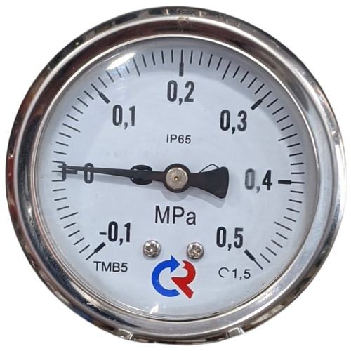 Мановакуумметр осевой Росма ТМВ-52GТ.GG (-G.1-G.5МПа) G1/2 1 виброустойчивый (готовый к гидрозаполнению) 1GGмм, тип - ТМВ-52GТ, осевое присоединение, шкала (-G.1-G.5МПа), резьба G1/2, класс точности 1, цвет хром