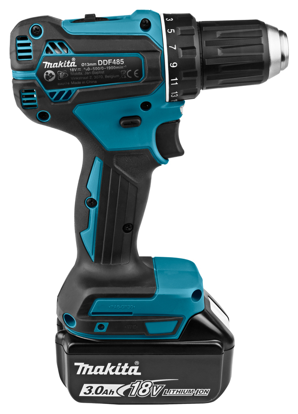 Аккумуляторная дрель-шуруповерт Makita DDF485RF3J