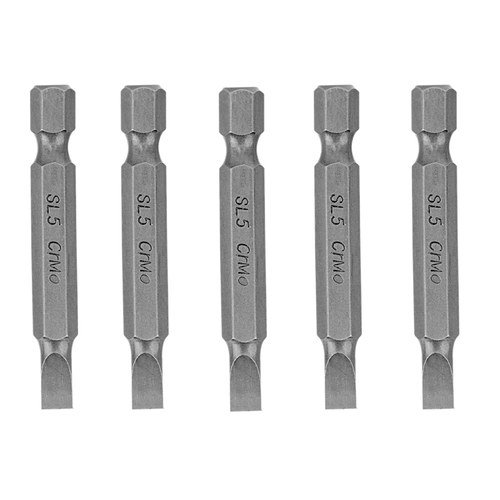 Бита SL5 x 50, сталь CrMo, 5 шт. Сибртех