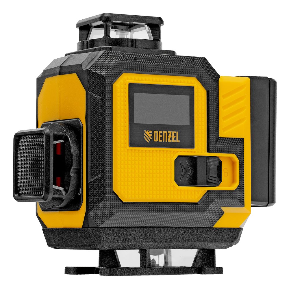 Лазерный уровень мультипризменный DLV 360-4T, 30 м, зеленый луч, Li-Ion 2,4 Aч, штатив// Denzel