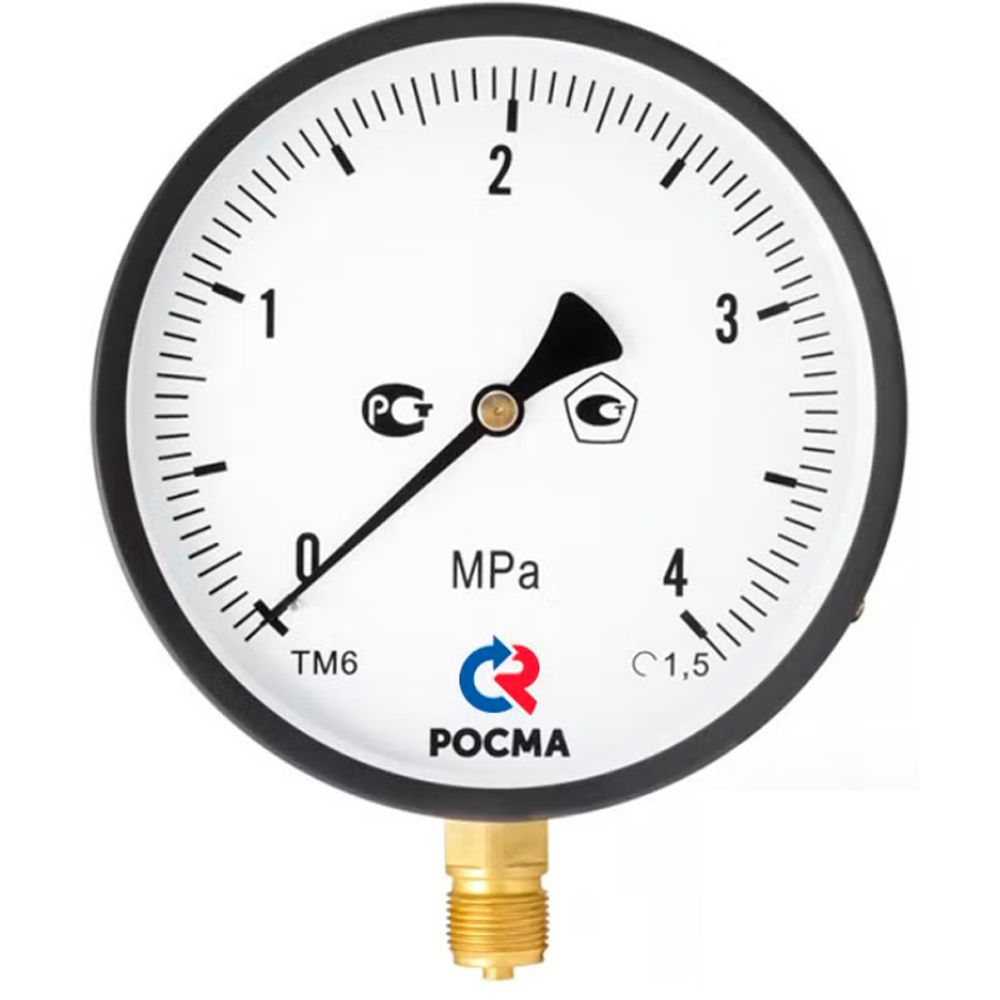 Манометр Росма ТМ-61GР.GG (G-6Gкгс/см2) М2Gх1.5 1.5 общетехнический 15Gмм, тип - ТМ-61GР, радиальное присоединение, G-6Gкгс/см2, резьба М2Gх1.5, класс точности 1,5