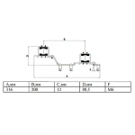 Группа коллекторная с расходомерами 10 отводов 1"в/в x ¾"ек Valtec VTc.596.EMNX.0610