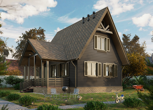 Гибкая черепица Eurasia, Шестигранник, Светло-коричневый