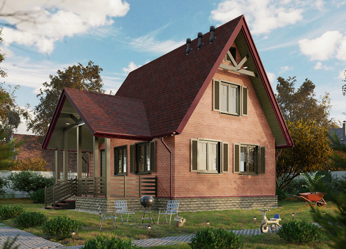 Ламинированная черепица Серия Dragon Europa, красный