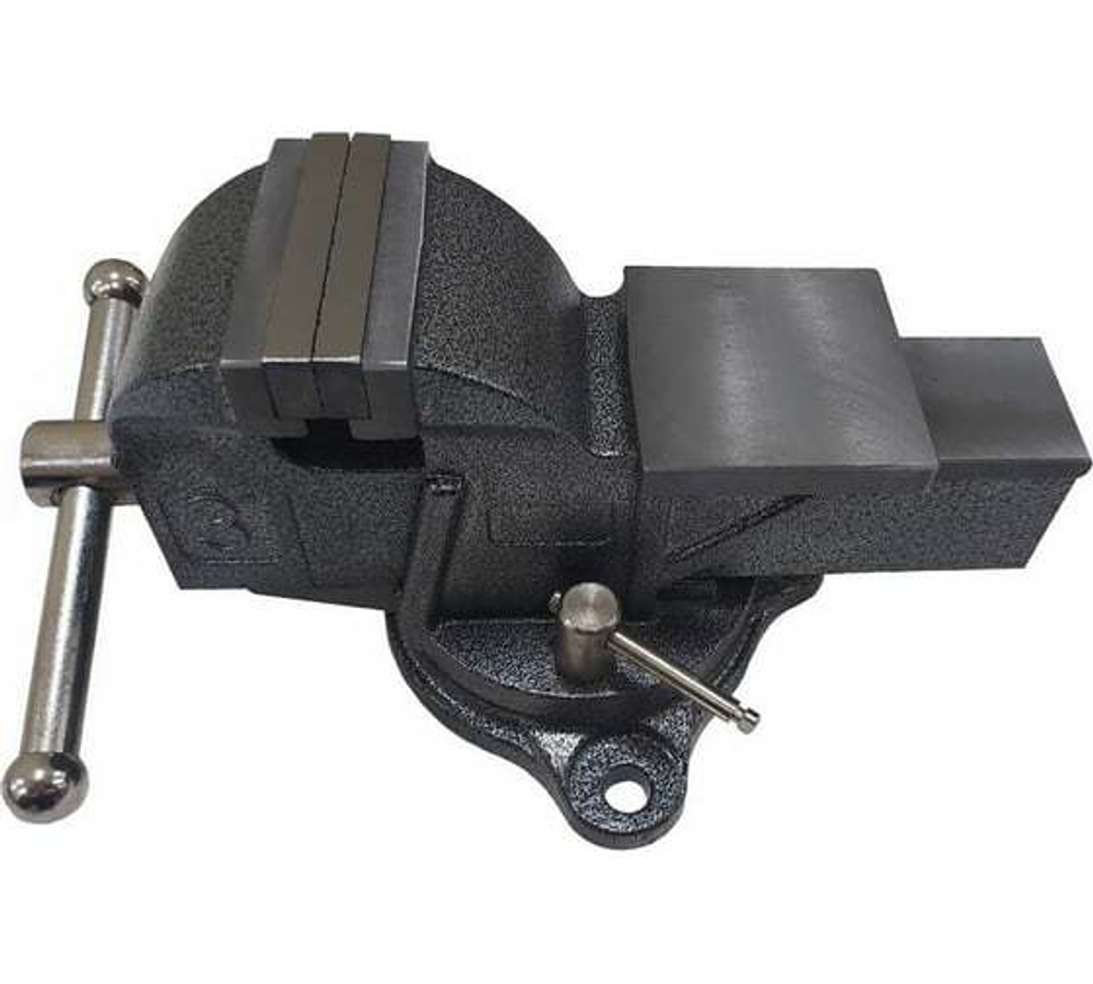 Слесарные тиски GRIFF 75 мм, серия PRO, поворотные, стальные губки, с наковальней 5кг g164022