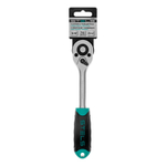 Ключ-трещотка 3/8", CrV, 72 зуба, с быстрым сбросом, матовый хром Stels