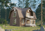 Сайдинг LUX под камень, Bergart, кедровый орех