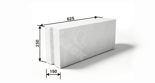 Газобетонный блок ИНСИ 150-500-2.5
