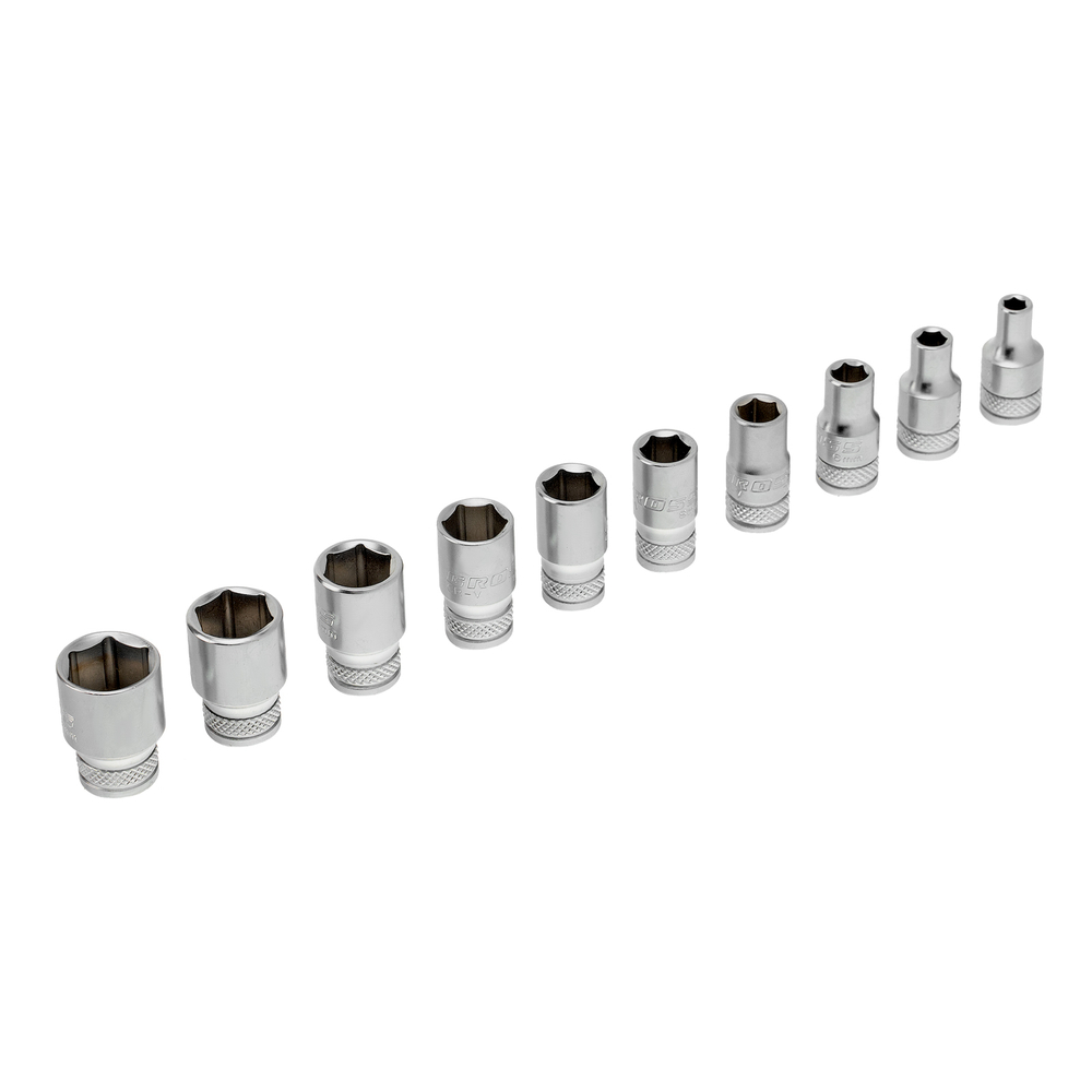 Набор торцевых головок, трещотка 120 зубьев, 1/4", CrV, 12 предметов Gross