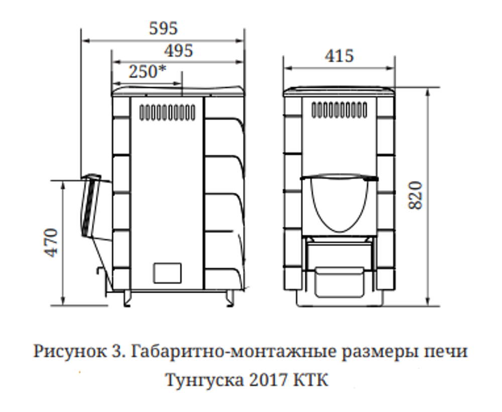 Печь для бани ТМФ Тунгуска 2017 Carbon дверца антрацит терракот