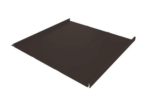 Фальц двойной стоячий Line Grand Line 0,5 Drap TX с пленкой на замках RR 32 темно-коричневый