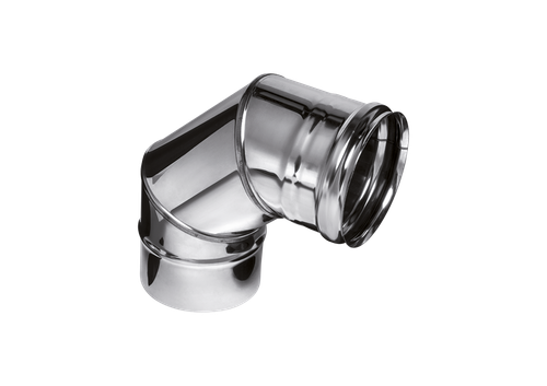 Колено Феррум угол 90°, нержавеющее (304/0,8мм), ф150