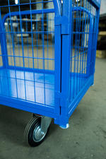 Тележка платформенная TOR ТП-2С (600х900) с бортами из сетки и двумя ручками (колеса 160 мм)