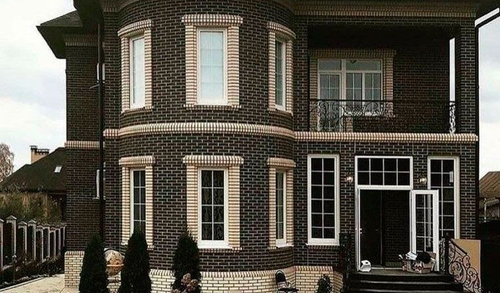 Клинкер кирпич облицовочный для дома фасадный ЛСР 0,71 НФ чёрный "Рейкьявик" матовый