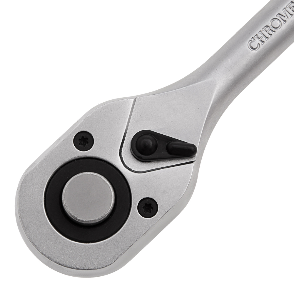 Ключ-трещотка 1/2", CrV, 72 зуба, с быстрым сбросом, матовый хром Stels