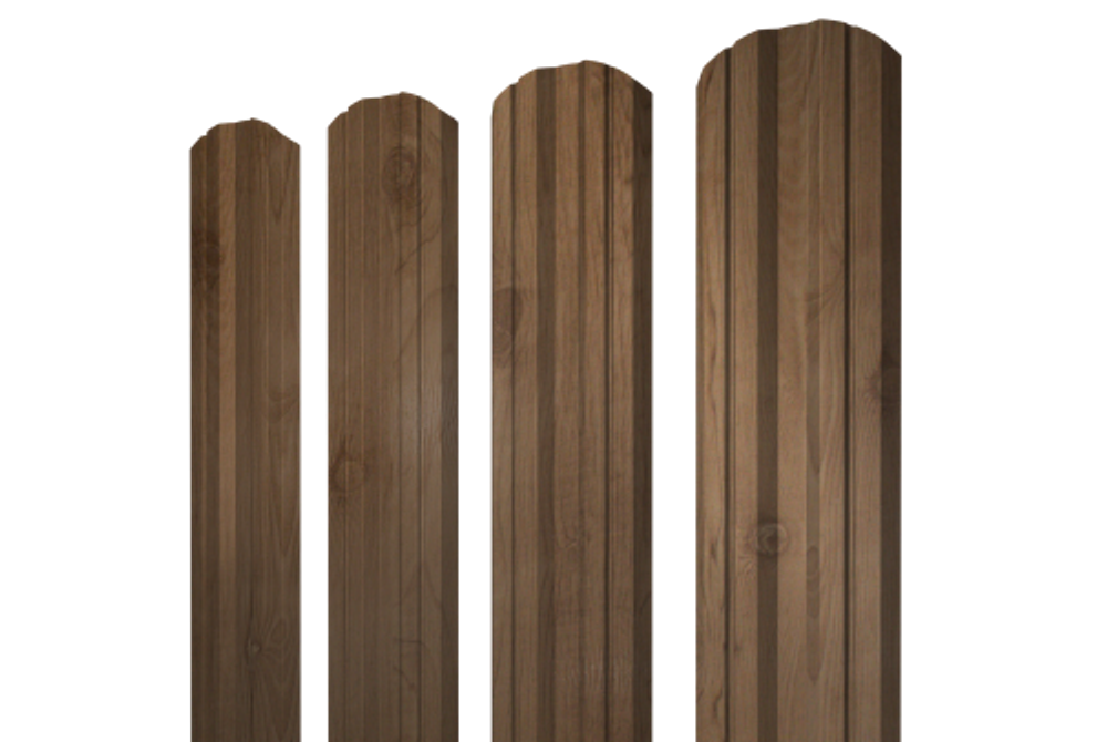 Штакетник Twin фигурный 0,45 Print Premium Pine Wood Fresh