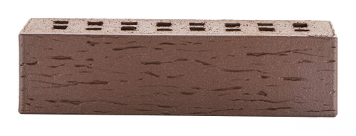 Клинкер фасадный ЛСР 0,71 НФ темно-терракотовый "Брюгге" береста