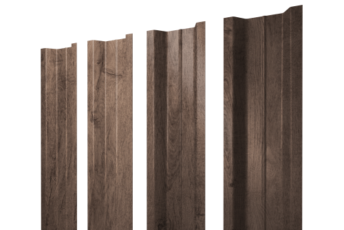 Штакетник П-образный В с прямым резом 0,45 Print Premium Almond Wood Fresh